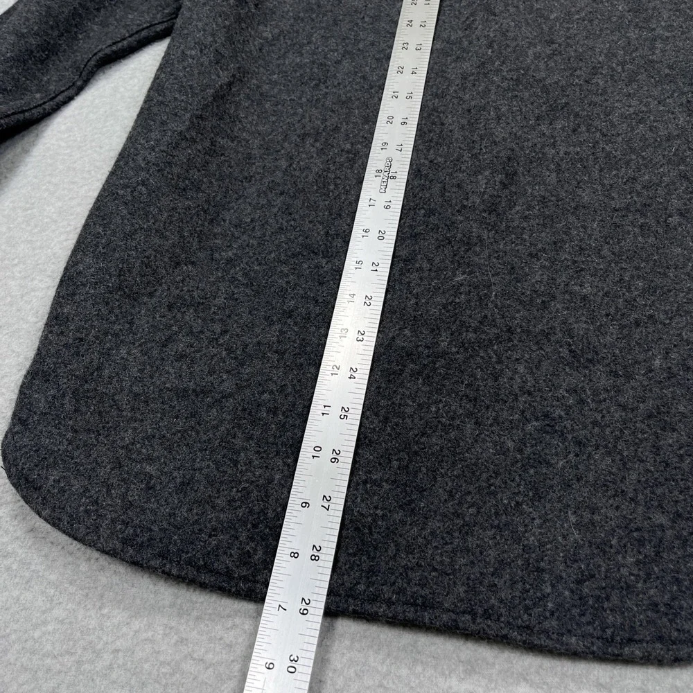 Gustin Charcoal Wool CPO Jacket Mens XS Gray Heavyweight Snap Work Shirt USA
